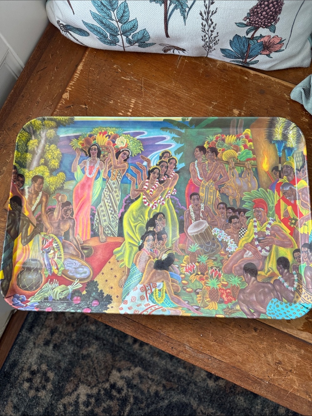 Vintage Hawaian Royal Luau Tray by Eugene Savage